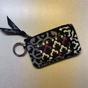 Vera Bradley Card Holder Keychain - Canterberry Magenta